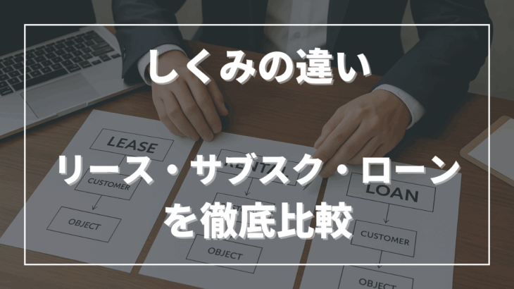 しくみの違いを理解する：リース・サブスクレンタル・ローンの基本構造を徹底比較
